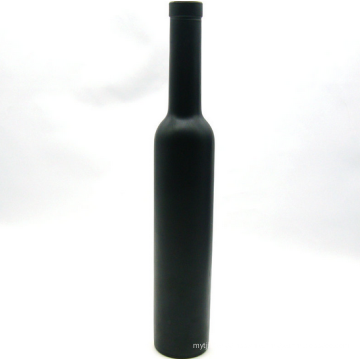 Matte black finish wine bottle,painted glass wine bottle.